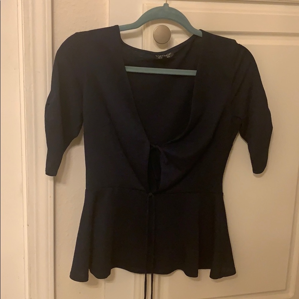 Top Shop navy blue top